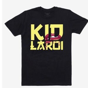 Kid Laroi T Shirt sz L Lips Love NWT Black Yellow Red NEW RARE Sold Out Online